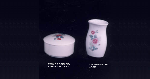 Porcelain Tray, Vase
