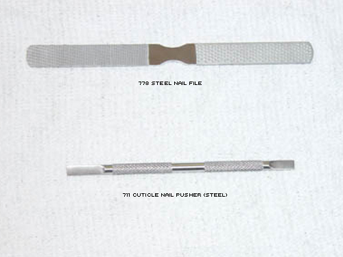 Steel Nail File Cuticle Pusher